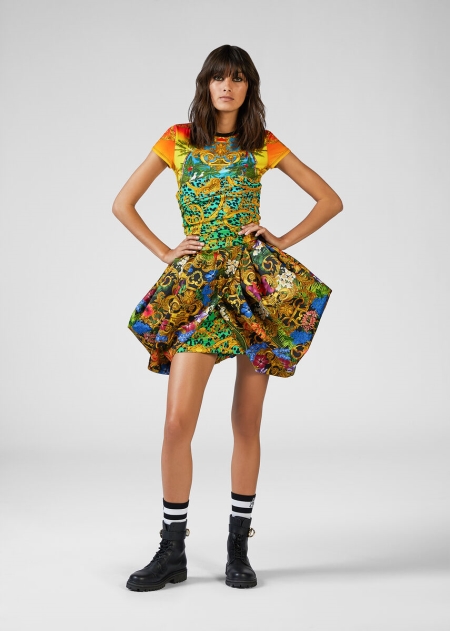 Versace Mixed Print Miniklänning Dam - 634098ZNJ